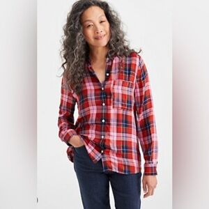 Woman’s Guess Red Plaid Dress shirt